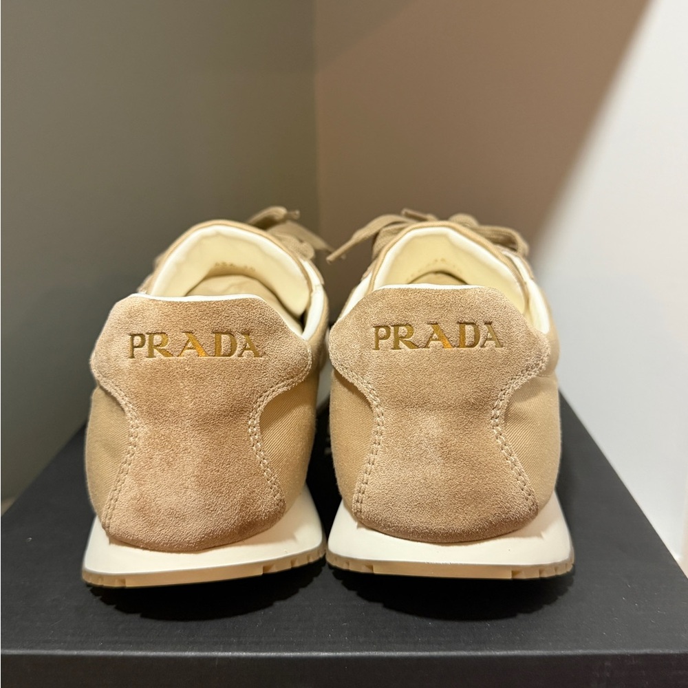 Prada Rank Sneaker Shoes New NIB Corda Tan Calzature Uomo Men’s - Picture 14 of 14